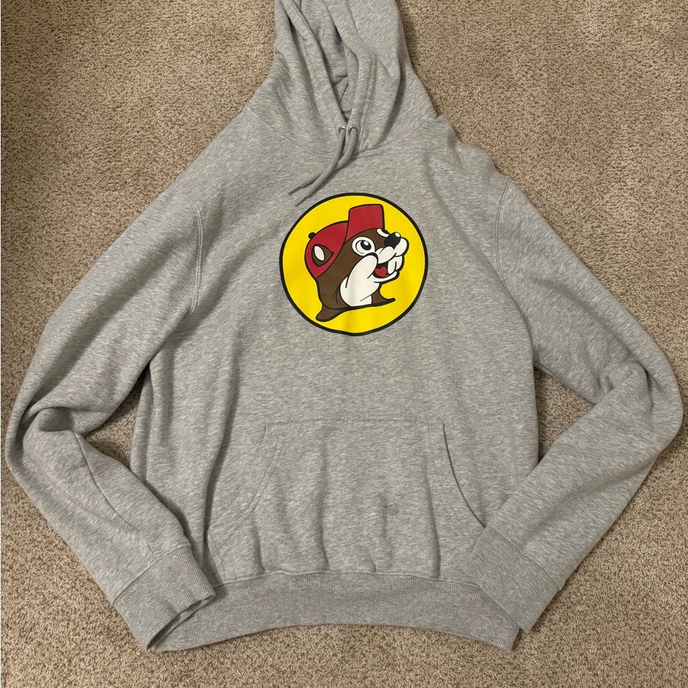 Buc-ee’s classic grey logo hoodie